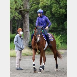 トーセンスーリヤに騎乗する横山和と小野師